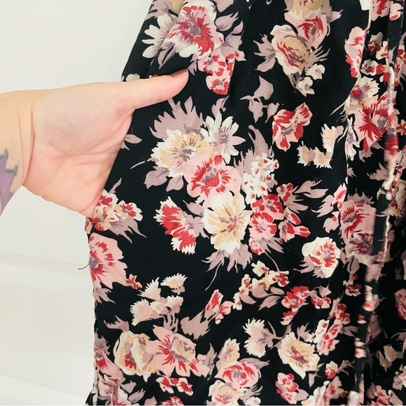 Target Brand Floral Black Lace Button Down Mini Dress Size XS - Picture 10 of 13